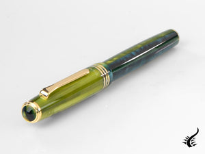 Stylo plume Tibaldi Nº60 Retro Zest, vert, attributs en or 18 carats, N60-99-FP