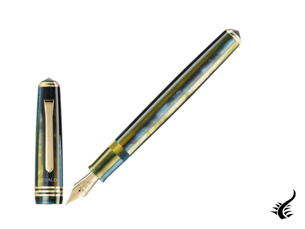 Tibaldi Nº60 Retro Zest Fountain Pen, Green, 18k Gold trim, N60-99-FP