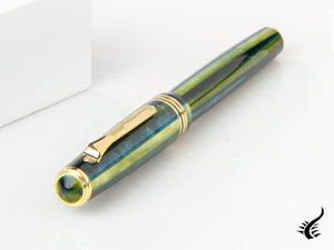 Stylo roller Tibaldi Nº60 Retro Zest, résine, vert, attributs en or 18 carats, N60-99-RB