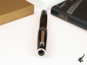 Tibaldi Nº60 Rich Black Fountain Pen, Black, Palladium trim, N60-237-FP