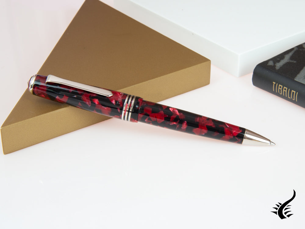 Tibaldi Nº60 Ruby Red Ballpoint pen, Resin, Red, Palladium trim, N60-227-BP