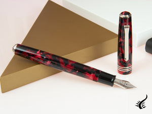 Stylo plume Tibaldi Nº60 Ruby Red, rouge, attributs palladiés, N60-227-FP