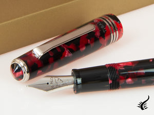 Tibaldi Nº60 Ruby Red Fountain Pen, Red, Palladium trim, N60-227-FP