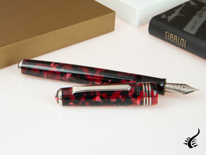 Stylo plume Tibaldi Nº60 Ruby Red, rouge, attributs palladiés, N60-227-FP