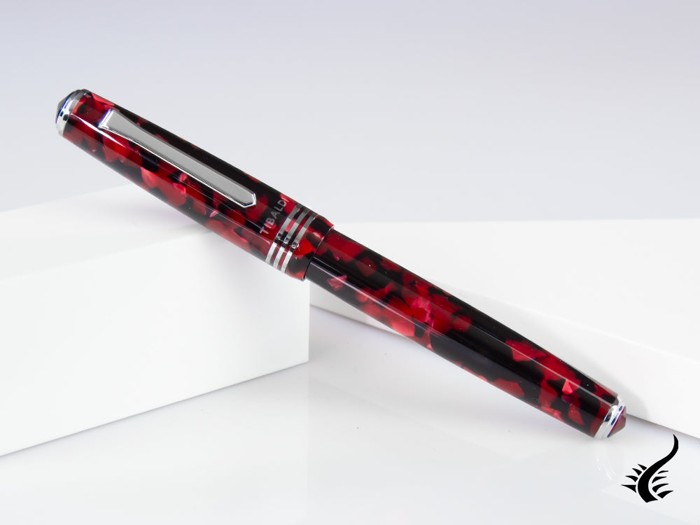 Stylo roller Tibaldi Nº60 Ruby Red, Résine, Rouge, Palladium, N60-227-RB