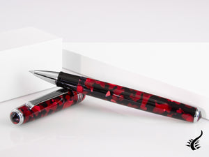 Stylo roller Tibaldi Nº60 Ruby Red, Résine, Rouge, Palladium, N60-227-RB