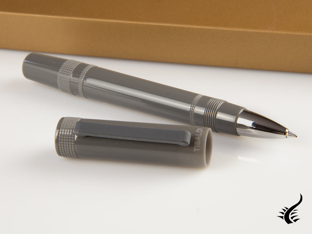 Tibaldi Perfecta Grey Dèlavè Rollerball pen, Resin, Grey, Palladium, PFC-297-RB