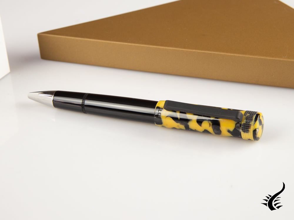 Tibaldi Perfecta LP Vinyl Yellow Ballpoint pen, Palladium trim, PFC-512-BP