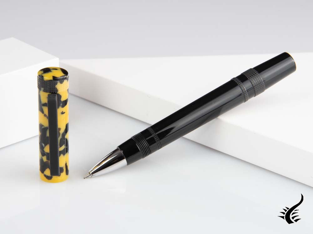 Tibaldi Perfecta LP Vinyl Yellow Rollerball pen, Resin, Palladium, PFC-512-RB