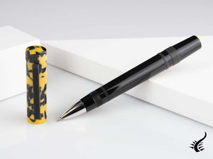 Tibaldi Perfecta LP Vinyl Yellow Rollerball pen, Resin, Palladium, PFC-512-RB