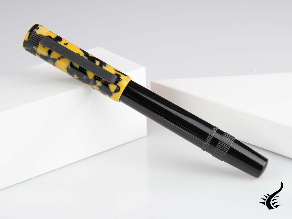 Tibaldi Perfecta LP Vinyl Yellow Rollerball pen, Resin, Palladium, PFC-512-RB