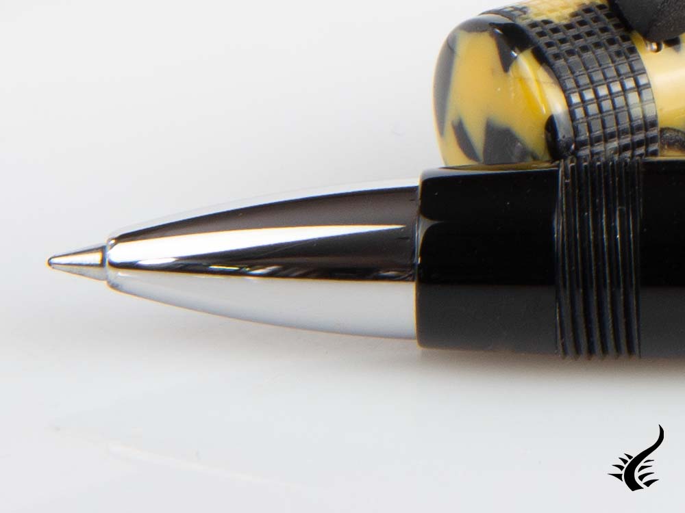 Tibaldi Perfecta LP Vinyl Yellow Rollerball pen, Resin, Palladium, PFC-512-RB