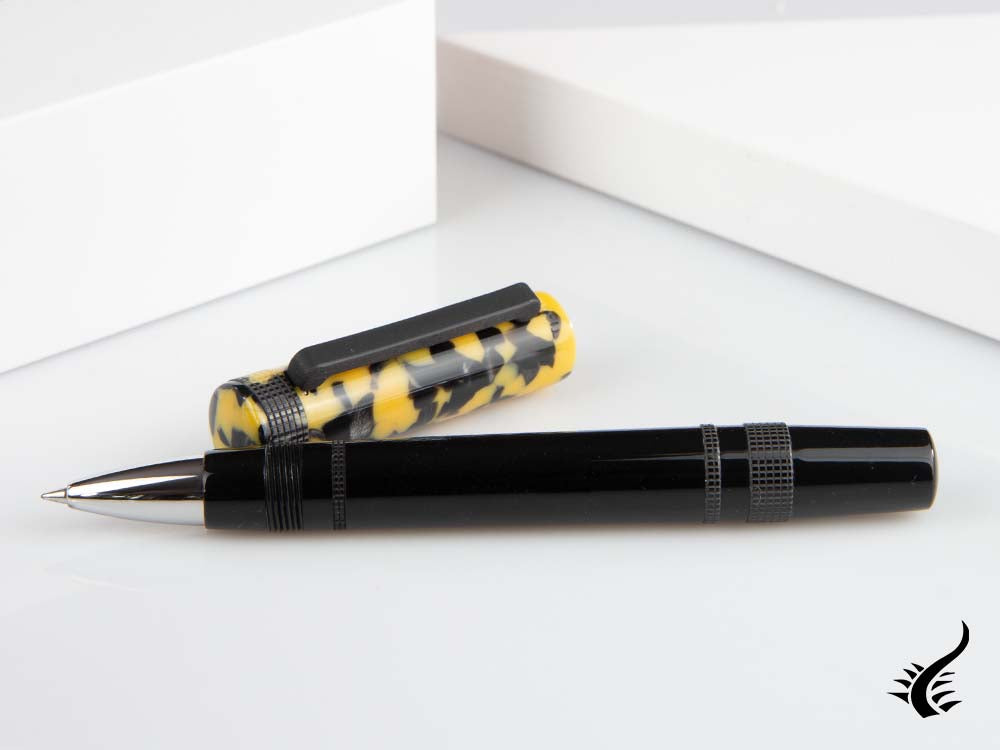 Tibaldi Perfecta LP Vinyl Yellow Rollerball pen, Resin, Palladium, PFC-512-RB