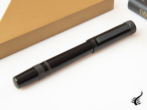 Tibaldi Perfecta Rich Black Fountain Pen, Palladium trim, PFC-237-FP