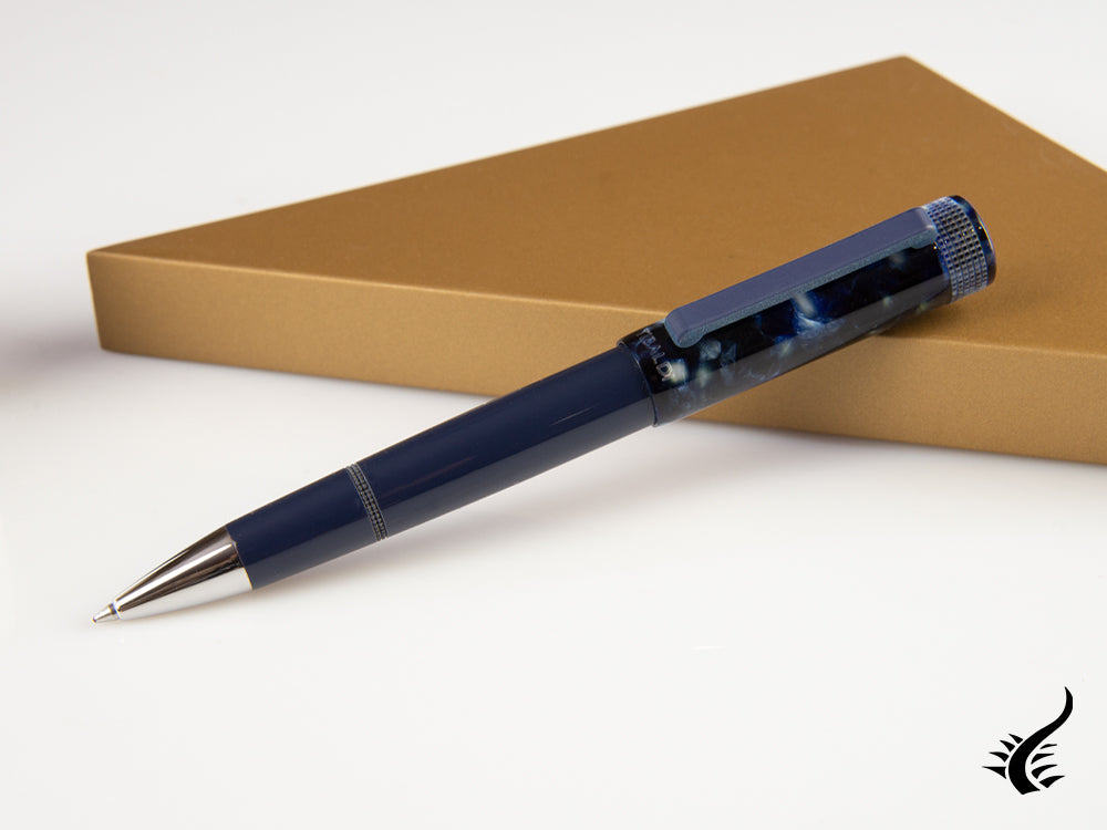 Stylo à bille Tibaldi Perfecta Stonewash Blue, Résine, Bleu, PFC-781-BP