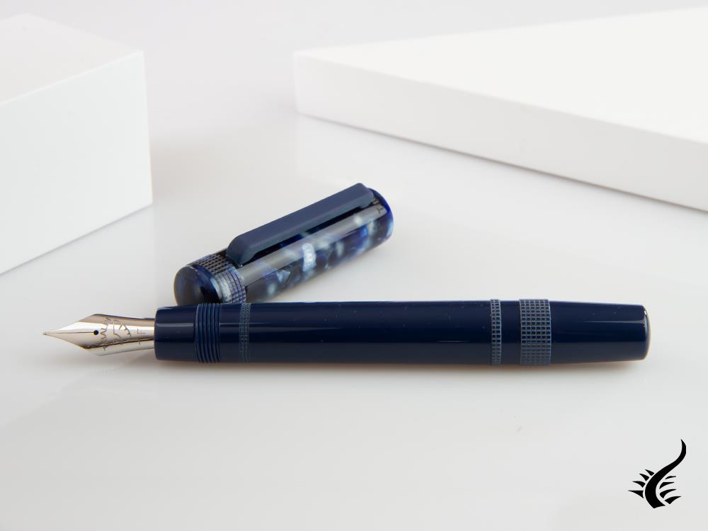 Tibaldi Perfecta Stonewash Blue Fountain Pen, Resin, Blue, PFC-781-FP