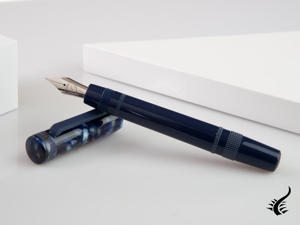 Tibaldi Perfecta Stonewash Blue Fountain Pen, Resin, Blue, PFC-781-FP