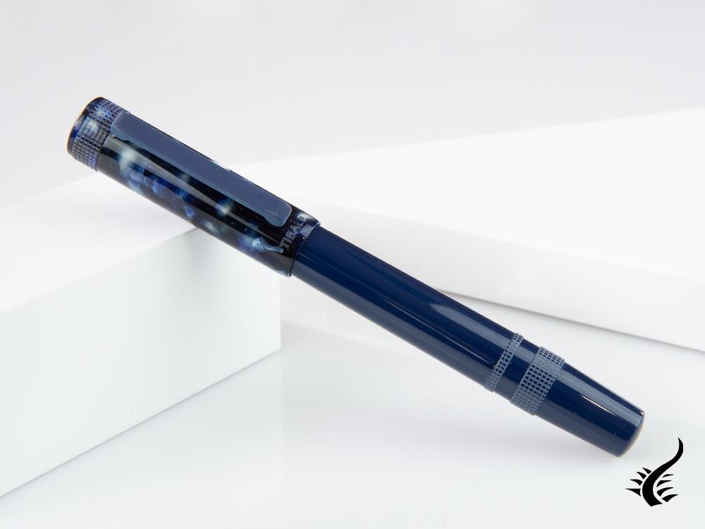 Stylo roller Tibaldi Perfecta Stonewash Blue, Résine, Bleu, PFC-781-RB