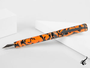 Tibaldi Perfecta Vinyl Full Orange Fountain Pen, Palladium, PFC-R515-FP