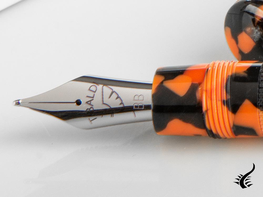 Tibaldi Perfecta Vinyl Full Orange Fountain Pen, Palladium, PFC-R515-FP