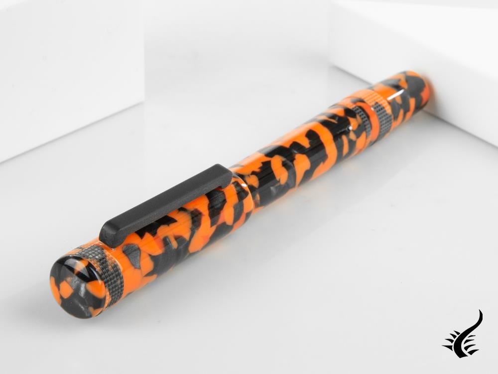 Tibaldi Perfecta Vinyl Full Orange Fountain Pen, Palladium, PFC-R515-FP