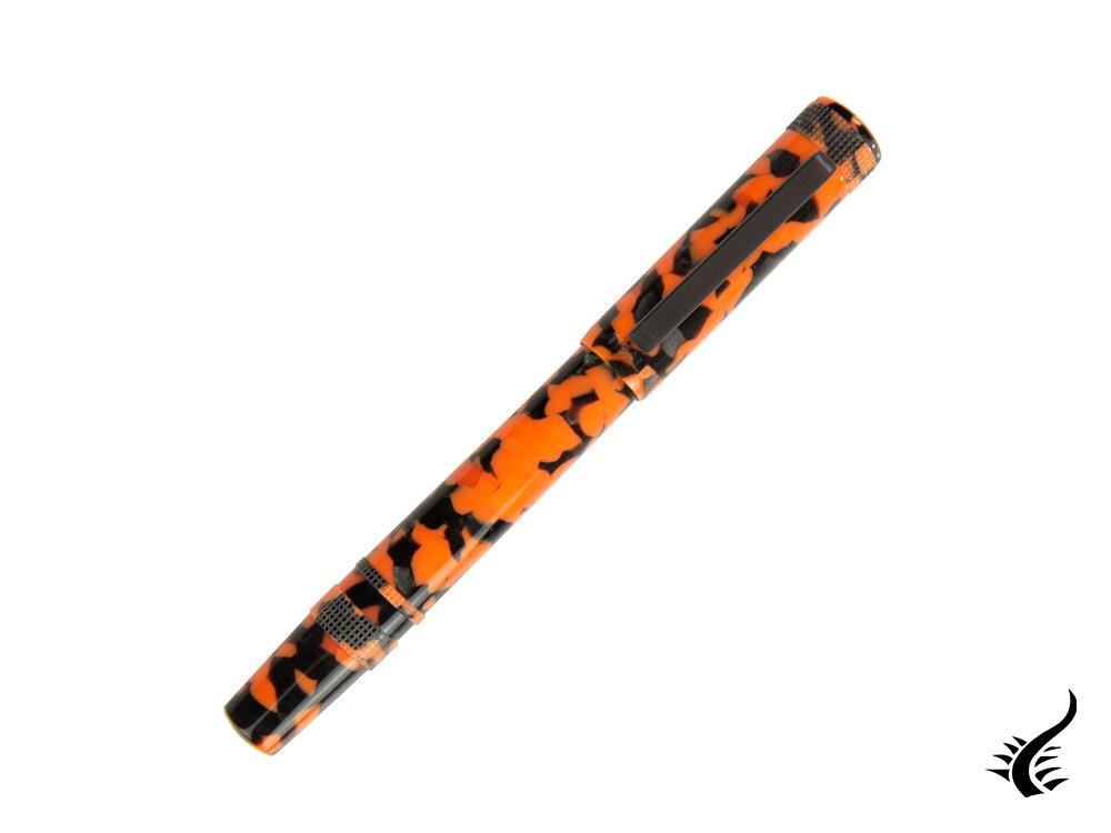 Tibaldi Perfecta Vinyl Full Orange Fountain Pen, Palladium, PFC-R515-FP