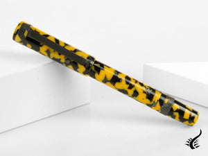 Tibaldi Perfecta Vinyl Full Yellow Fountain Pen, Palladium, PFC-R512-FP