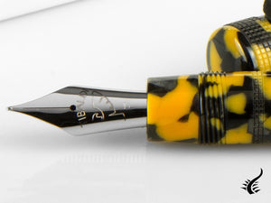 Tibaldi Perfecta Vinyl Full Yellow Fountain Pen, Palladium, PFC-R512-FP