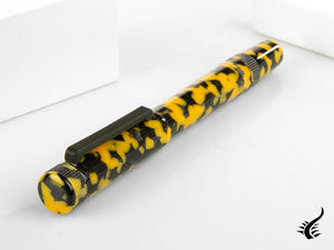 Tibaldi Perfecta Vinyl Full Yellow Fountain Pen, Palladium, PFC-R512-FP