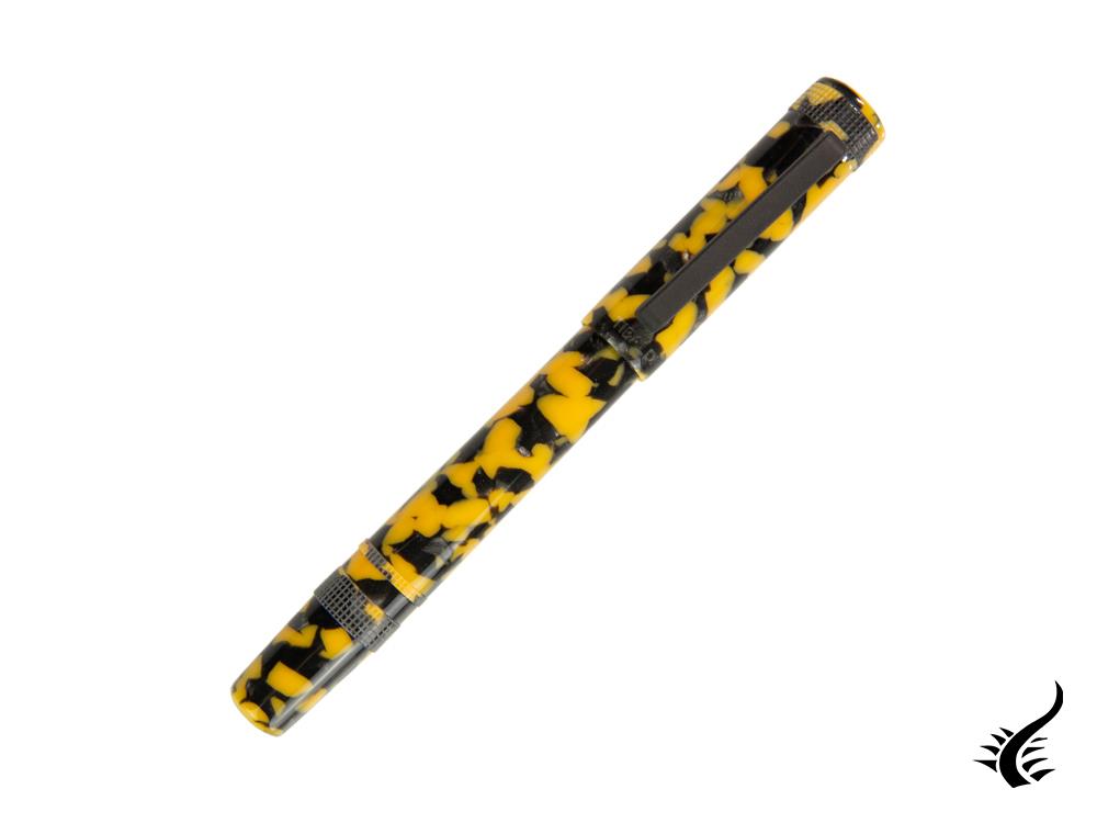 Tibaldi Perfecta Vinyl Full Yellow Fountain Pen, Palladium, PFC-R512-FP