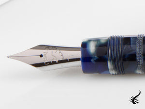 Tibaldi Perfecta Vinyl Stonewash Full Blue Fountain Pen, PFC-R781-FP