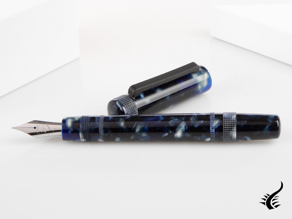 Tibaldi Perfecta Vinyl Stonewash Full Blue Fountain Pen, PFC-R781-FP