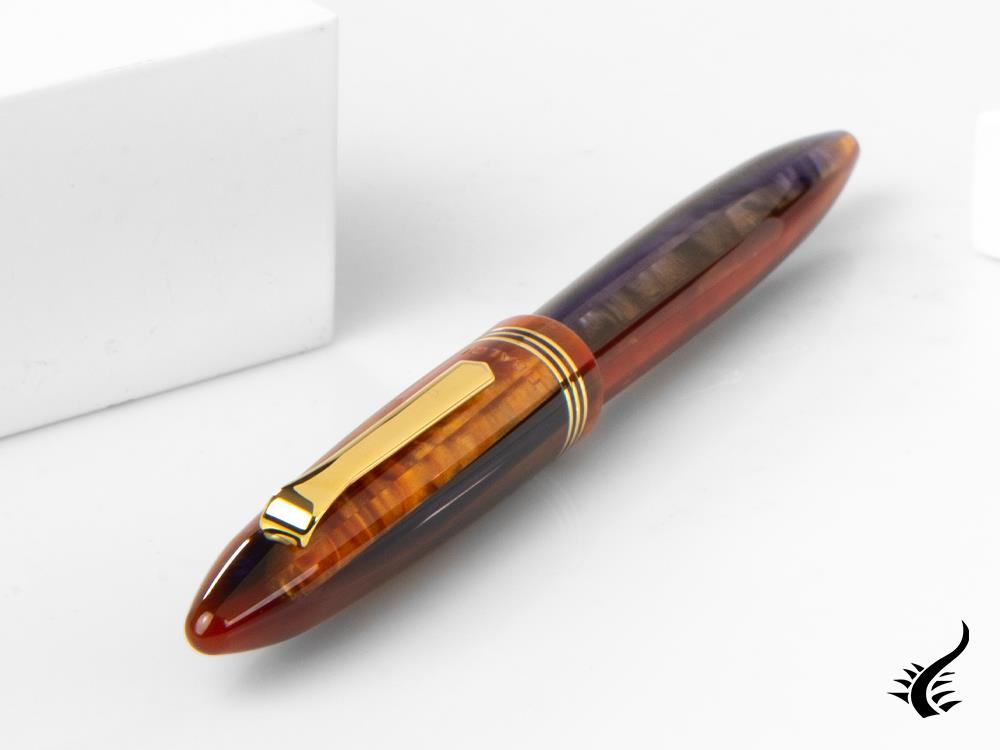 Tibaldi Seilan Bononia Fountain Pen, Purple, 18k Gold trim, BNN-107-FP