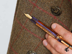 Tibaldi Seilan Bononia Fountain Pen, Purple, 18k Gold trim, BNN-107-FP