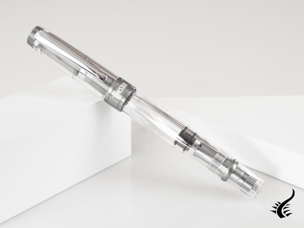 Stylo plume Twsbi Diamond 580 AL R Nickel Gray, Transparent, M7447070