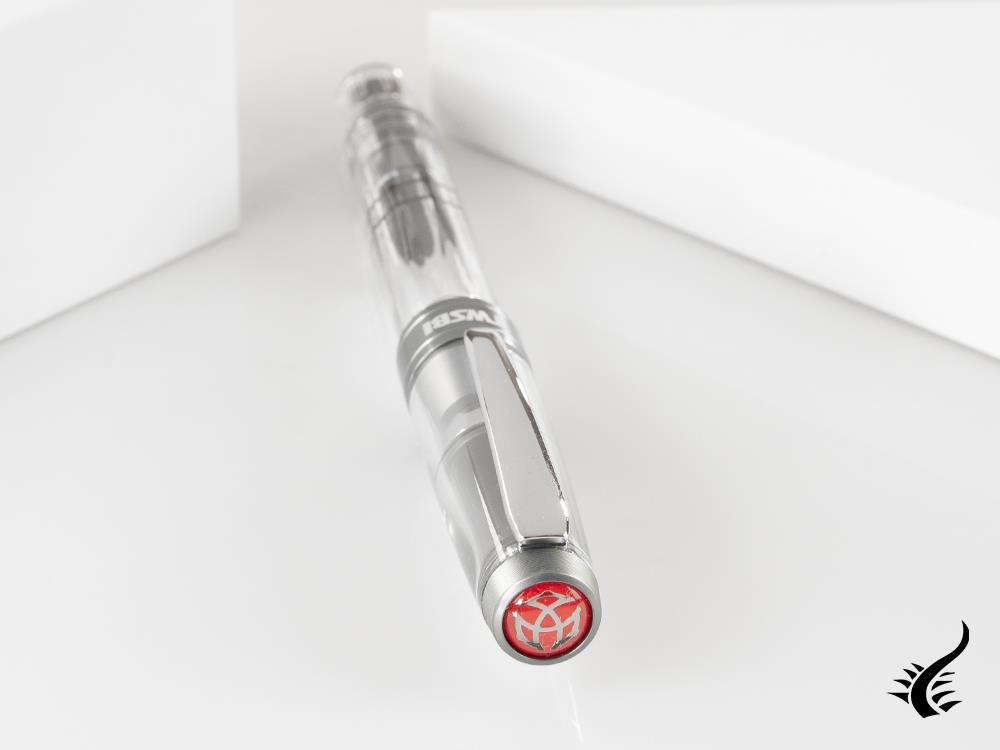 Twsbi Diamond 580 AL R Nickel Gray Fountain Pen, Transparent, M7447070