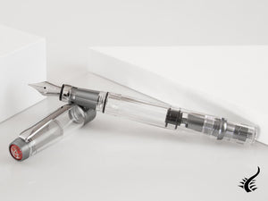 Twsbi Diamond 580 AL R Nickel Gray Fountain Pen, Transparent, M7447070