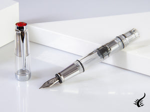 Stylo plume Twsbi Diamond Mini Clear, résine, métal, transparent