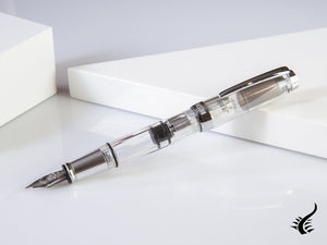 Stylo plume Twsbi Diamond Mini Clear, résine, métal, transparent