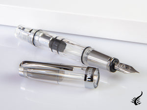 Stylo plume Twsbi Diamond Mini Clear, résine, métal, transparent