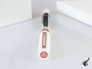 Twsbi Eco White Rose Gold Fountain Pen, Plastic, Transparent, M7447720