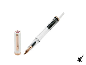 Twsbi Eco White Rose Gold Fountain Pen, Plastic, Transparent, M7447720