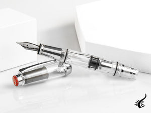 Stylo plume Twsbi Mini AL, résine, transparent, argent, M7445020