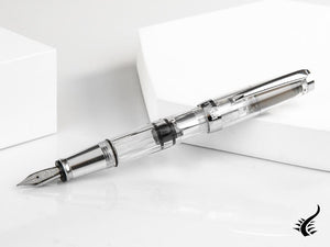 Twsbi Mini AL Fountain Pen, Resin, Transparent, Silver, M7445020