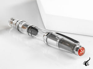 Twsbi Mini AL Fountain Pen, Resin, Transparent, Silver, M7445020