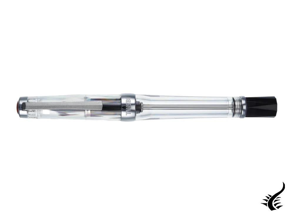 Twsbi VAC 700R Clear Fountain Pen, Resin, Metal, Transparent/Black