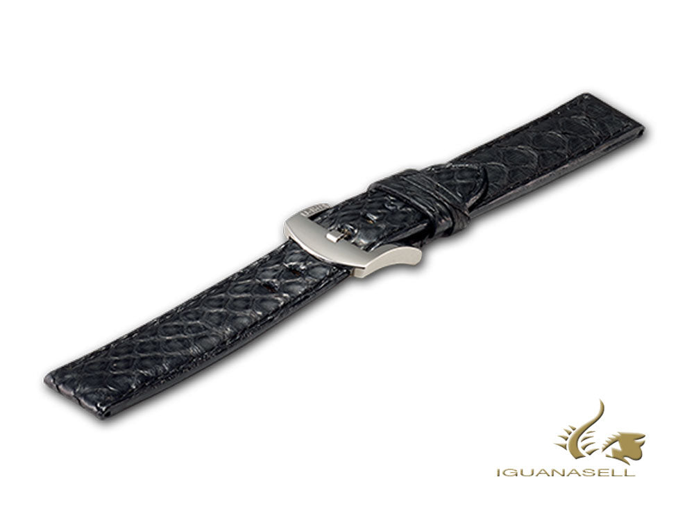 U-Boat Accesorios Strap, Python Leather, Black, 18 mm., 7428