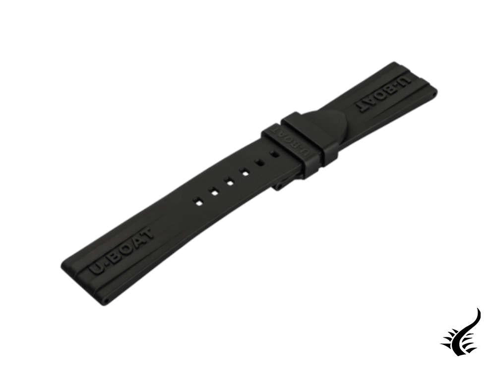 U-Boat Accesorios Strap, Rubber, Black, 23mm., 8476/Z