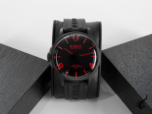 Montre à quartz IPB Capsoil Darkmoon Red 44 de U-Boat, noire, 44 mm, 8466/A