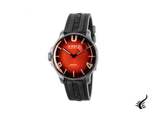 U-Boat Capsoil Darkmoon Soleil Red SS Quartz Watch, Red, 44 mm, 8701